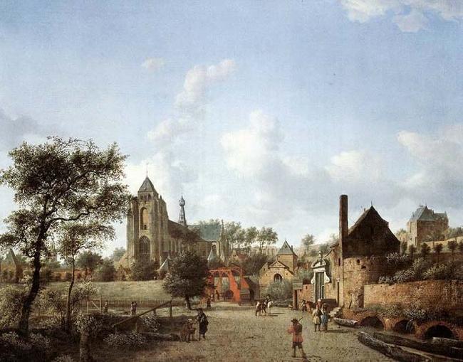 HEYDEN, Jan van der Approach to the Town of Veere